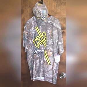 Realtree Xtra NWT Mello Yello Camouflage Shirt & Hat, L